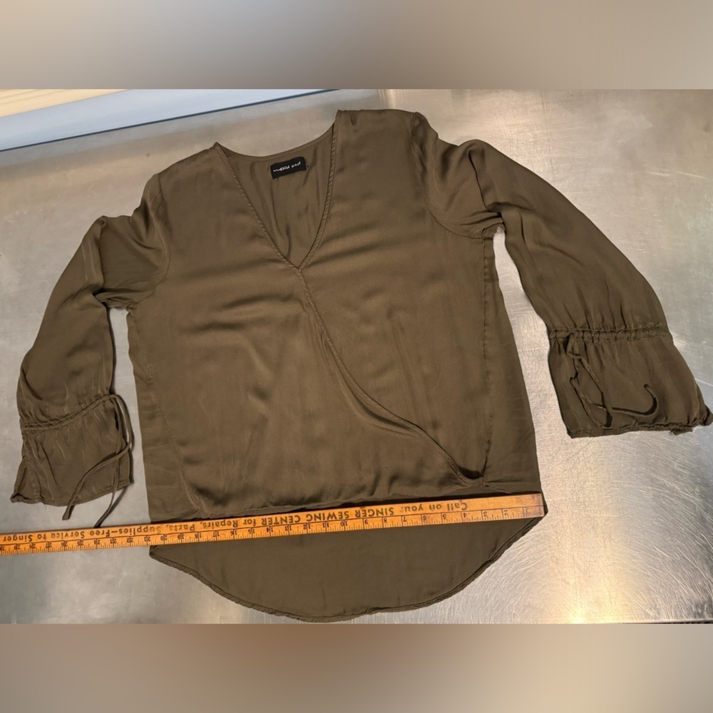 Mustard Seed - crossover long sleeve blouse - Picture 4 of 9